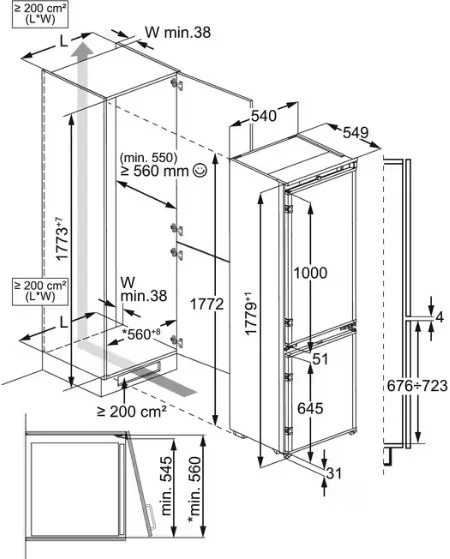 AEG NSC6N18ZES Integrated 70/30 Fridge Freezer - Image 4