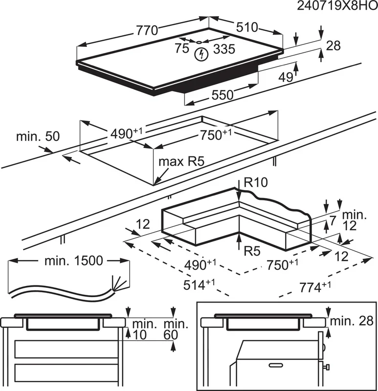 AEG SO84IA0SIB 80cm 4 Zone Induction Hob - Image 5