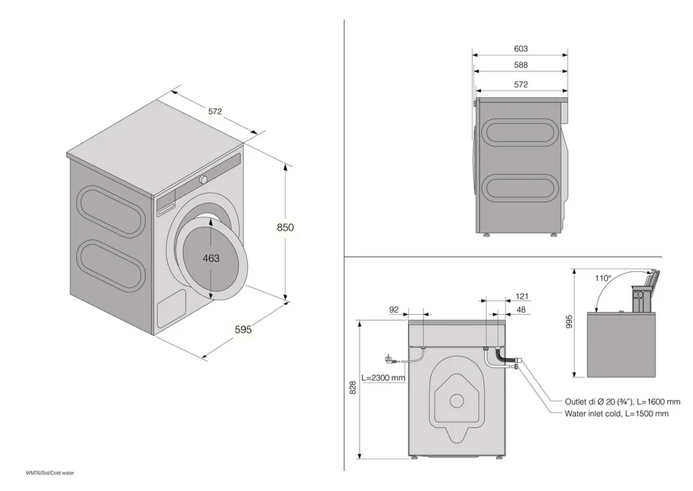 ASKO W5096RG.UK 9kg 1600rpm Steel Seal™ Graphite Washing Machine - Image 5