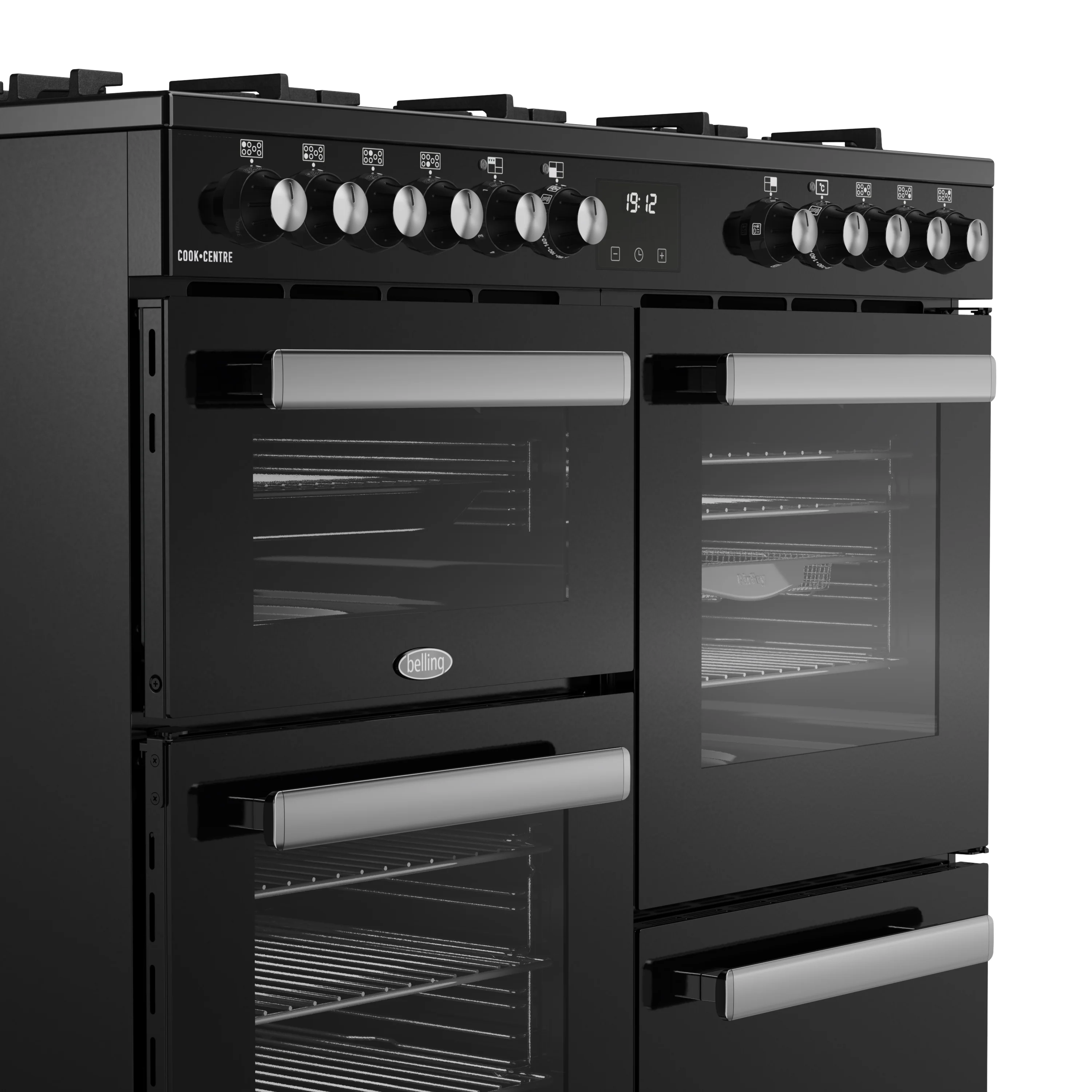 Belling RCA Cookcentre 100DF 100cm Dual Fuel Range Cooker 444411799 Black - Image 3