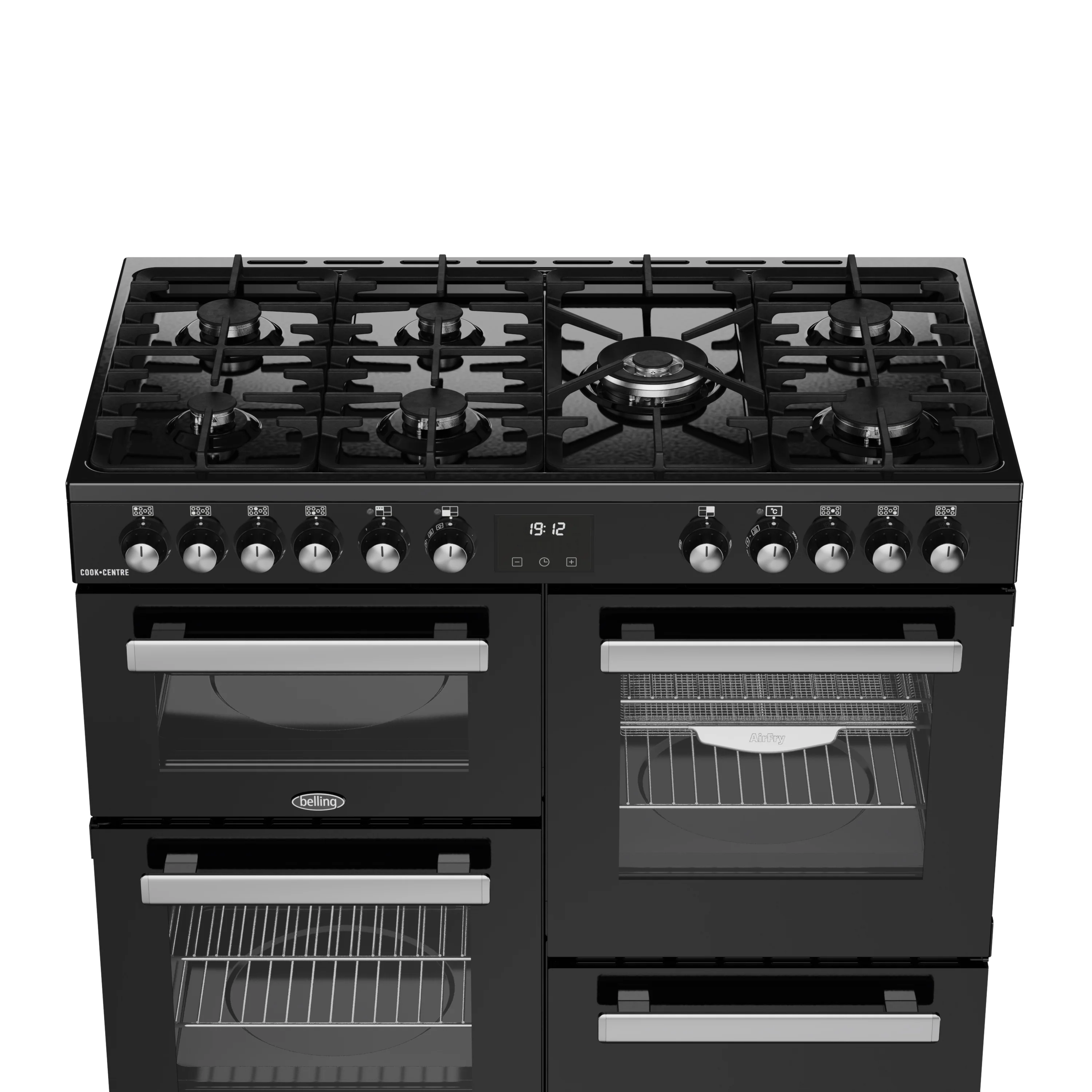 Belling RCA Cookcentre 100DF 100cm Dual Fuel Range Cooker 444411799 Black - Image 5