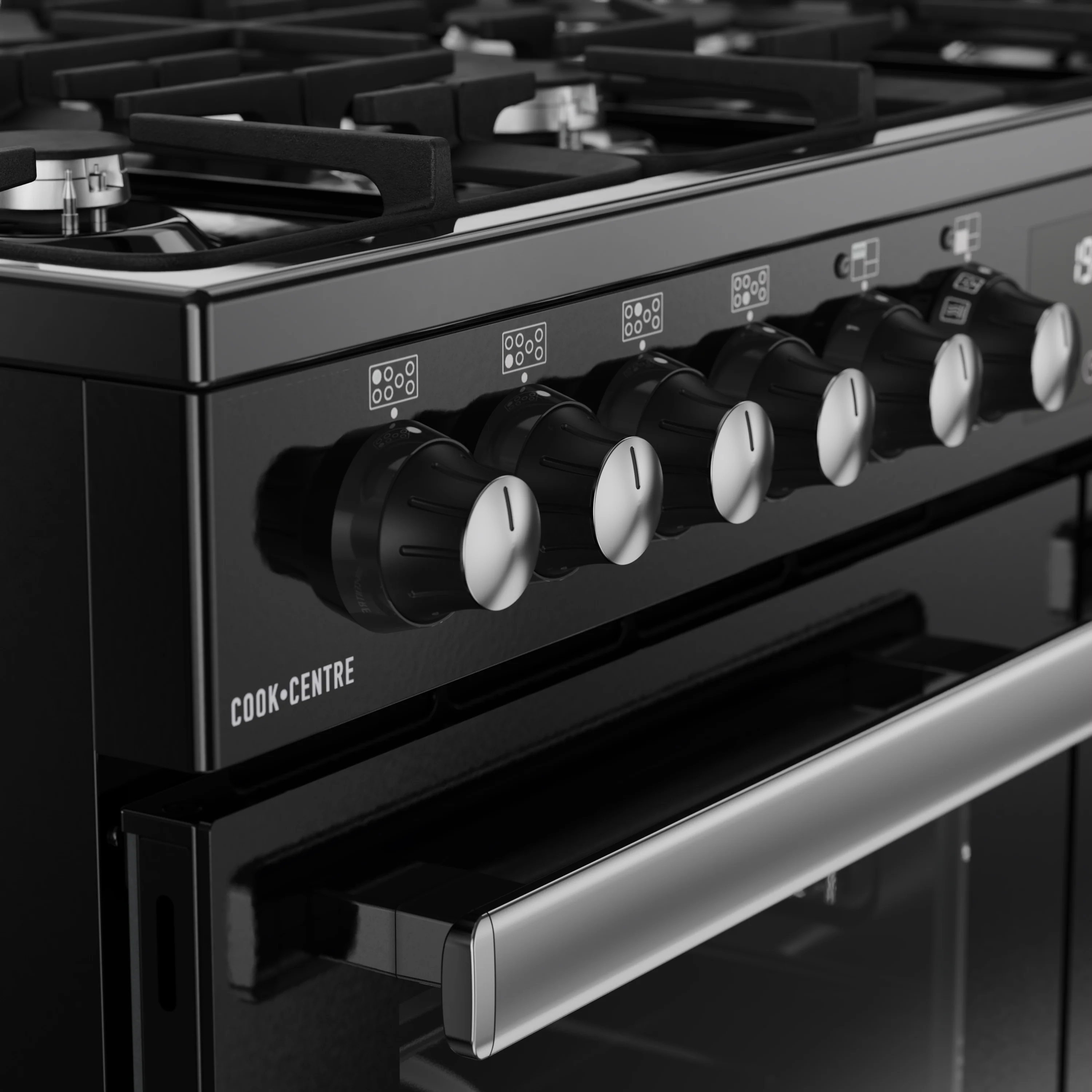 Belling RCA Cookcentre 100DF 100cm Dual Fuel Range Cooker 444411799 Black - Image 7
