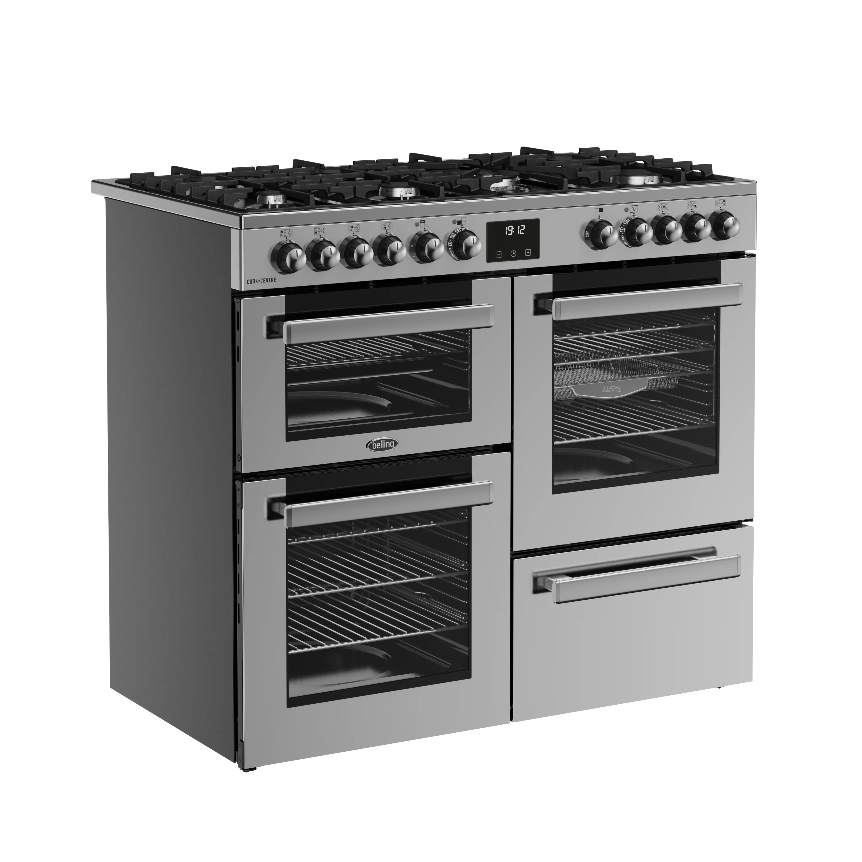 Belling RCA Cookcentre 100DF 100cm Dual Fuel Range Cooker 444411800 Stainless Steel - Image 2