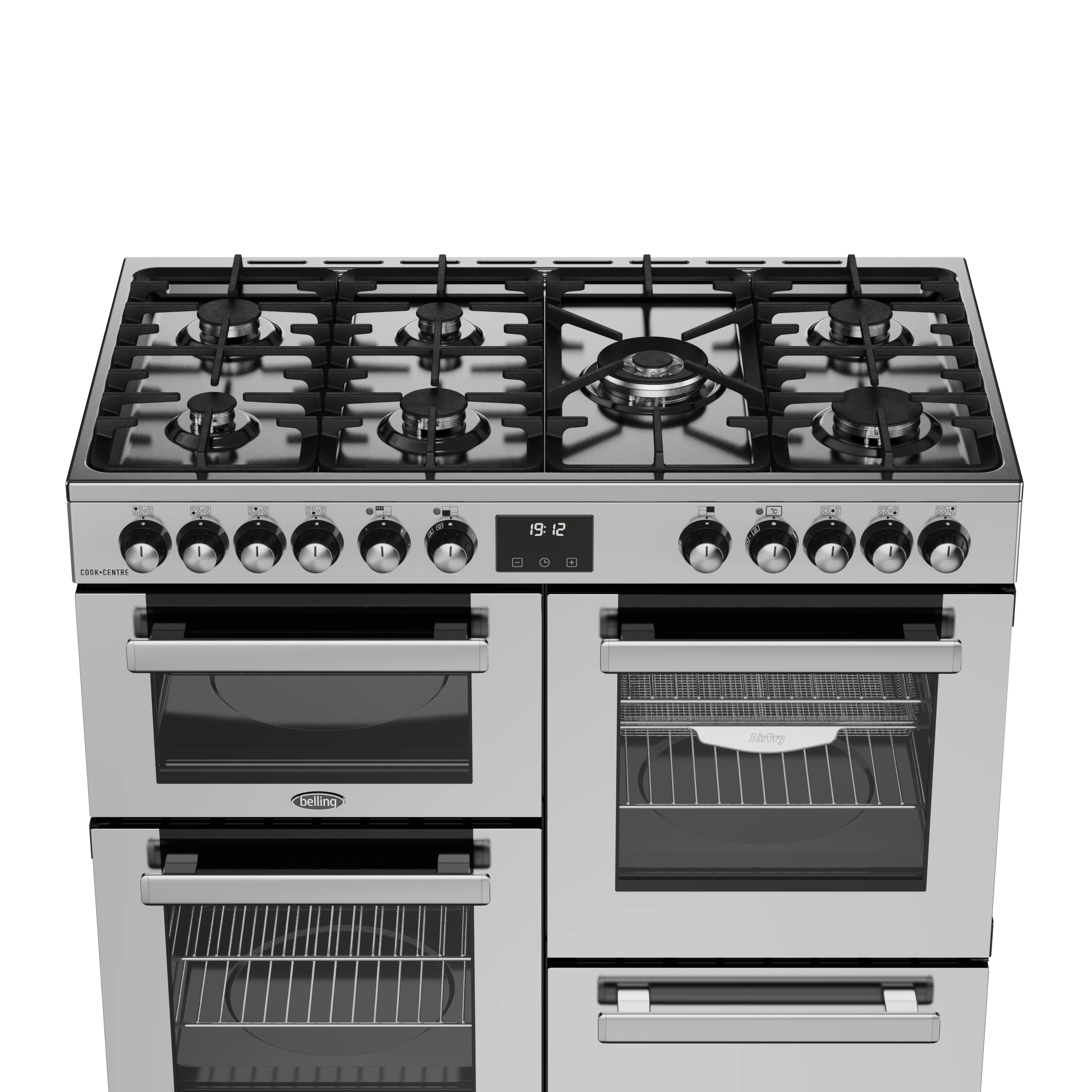 Belling RCA Cookcentre 100DF 100cm Dual Fuel Range Cooker 444411800 Stainless Steel - Image 3