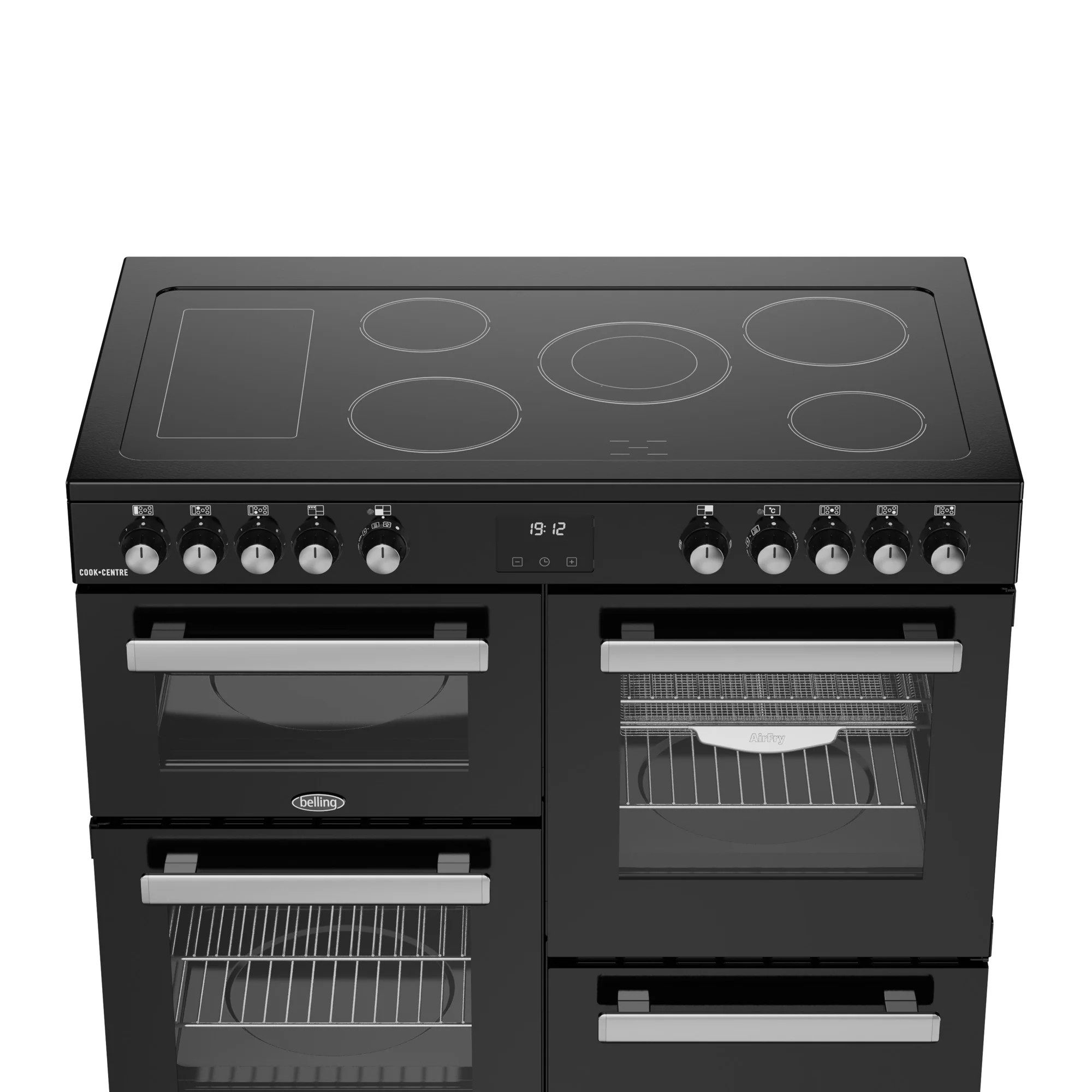 Belling RCA Cookcentre 100E 100cm Ceramic Range Cooker 444411797 Black - Image 3