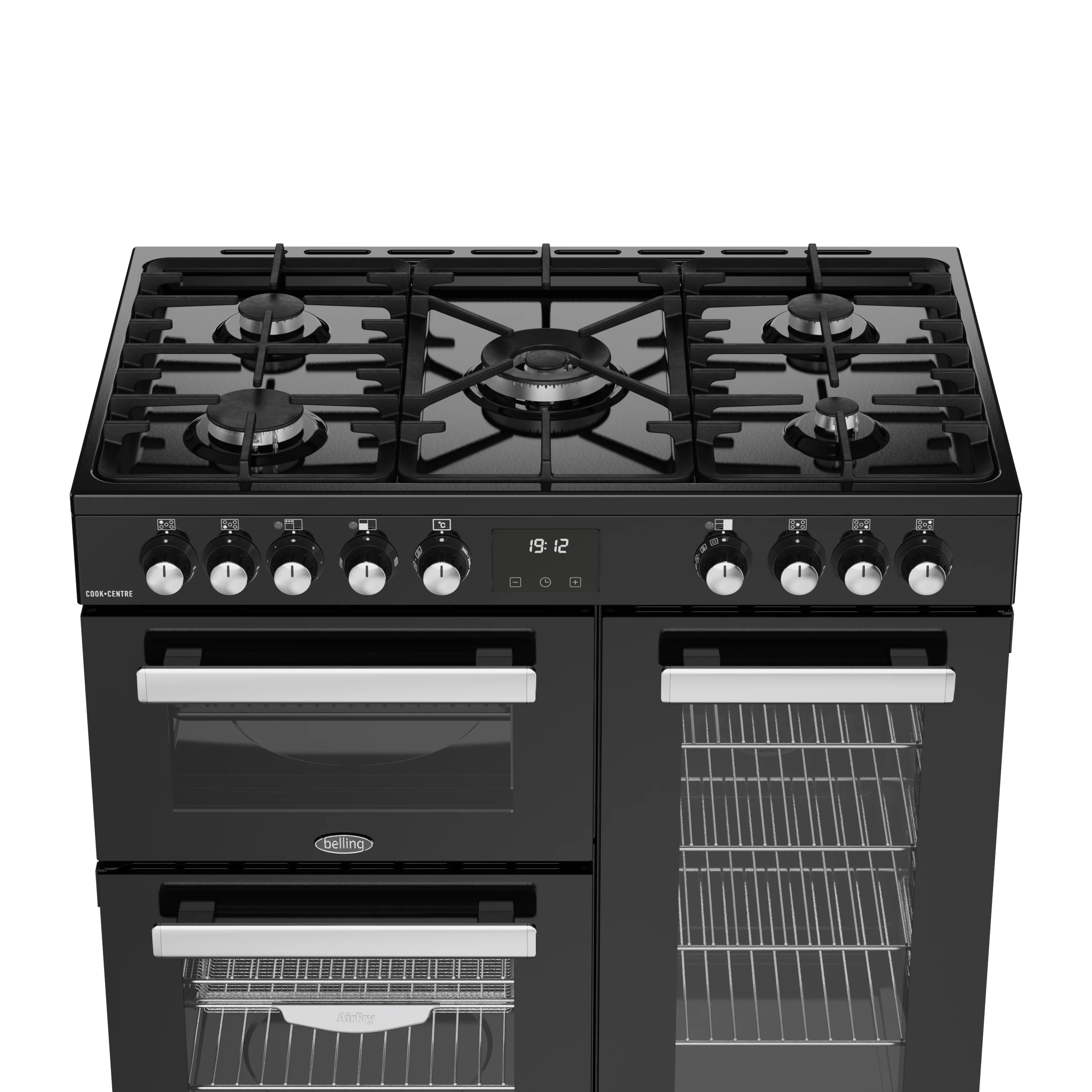 Belling RCA Cookcentre 90DF 90cm Dual Fuel Range Cooker 444411793 Black - Image 4