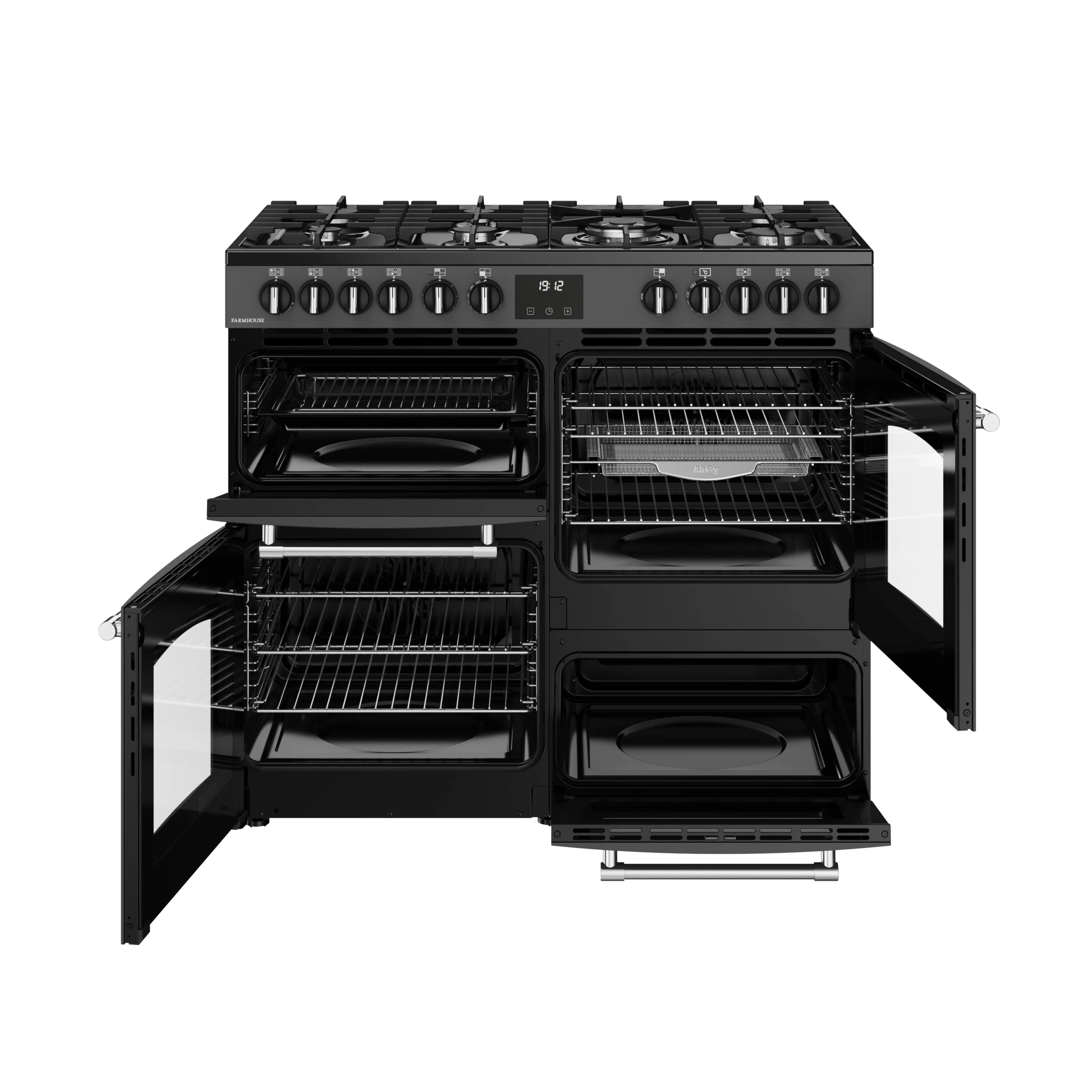 Belling RCA Farmhouse 100DF 100cm Dual Fuel Range Cooker 444411828 Anthracite - Image 4