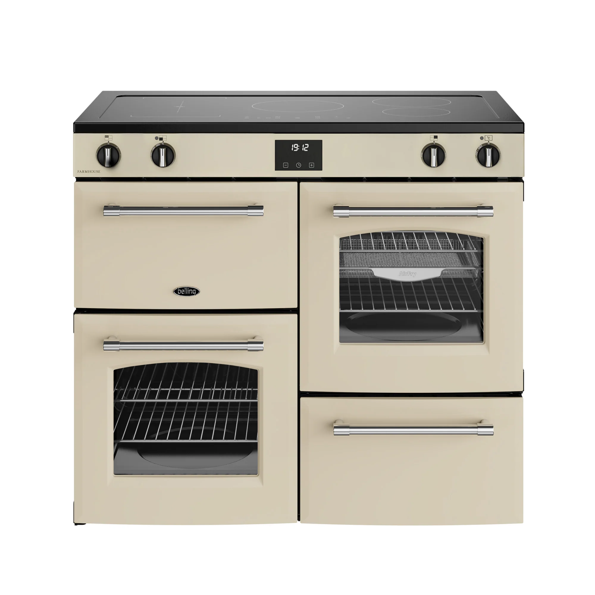 Belling RCA Farmhouse 100Ei 100cm Induction Range Cooker 444411833 Cream