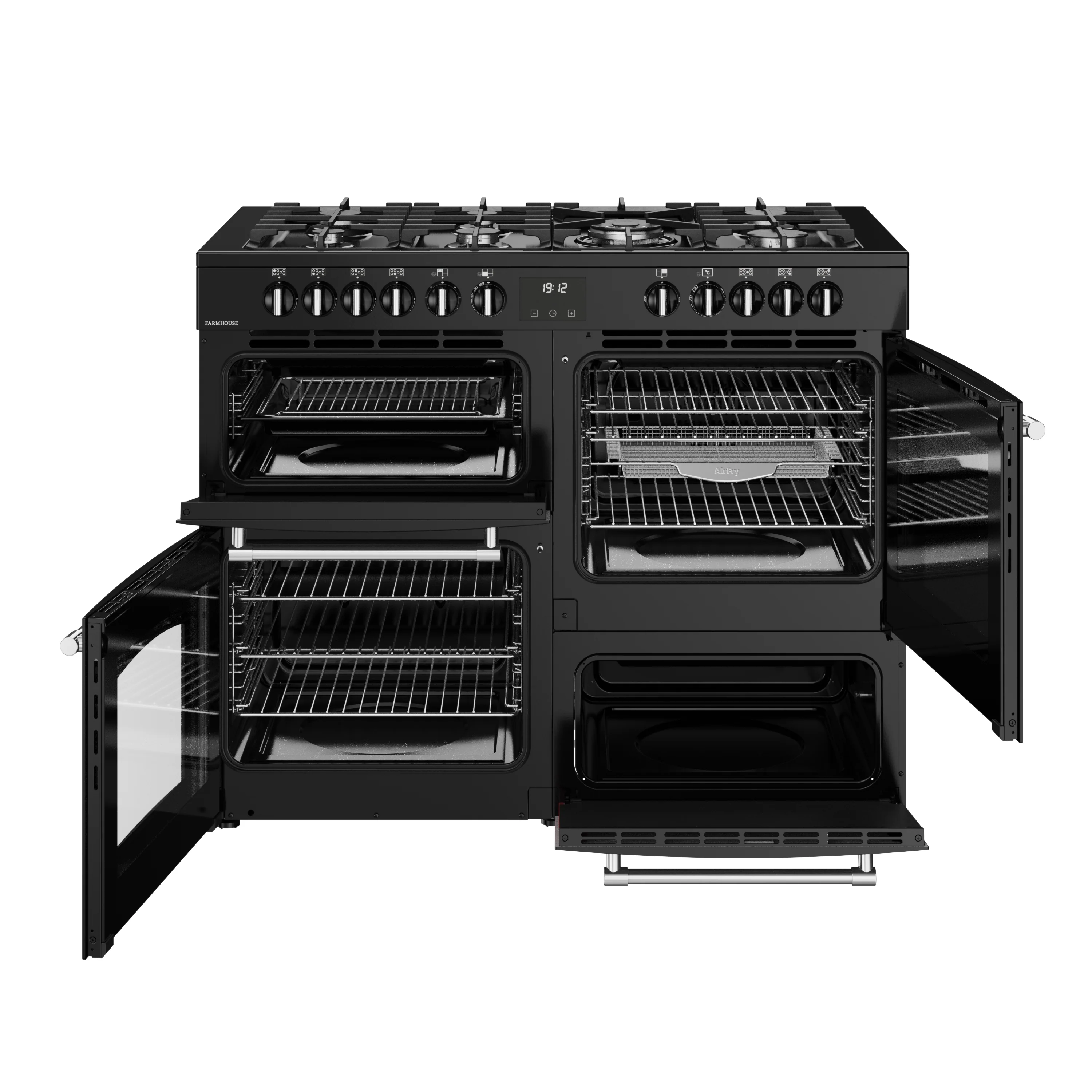 Belling RCA Farmhouse 110DF 110cm Dual Fuel Range Cooker 444411838 Black - Image 7