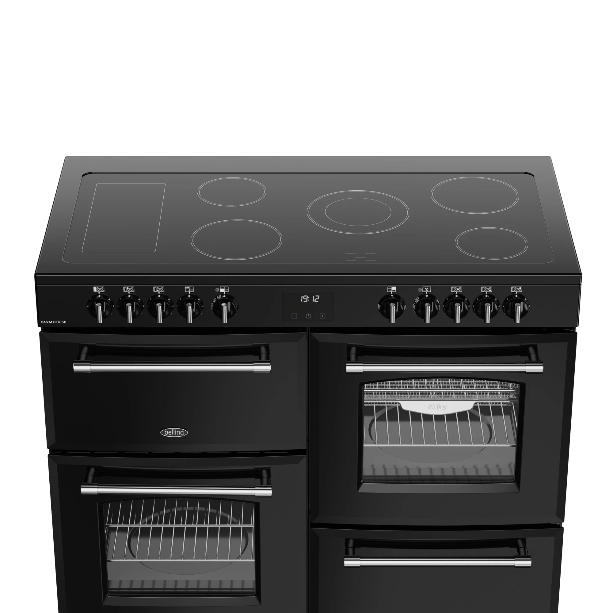 Belling RCA Farmhouse 110E 110cm Ceramic Range Cooker 444411835 Black - Image 3