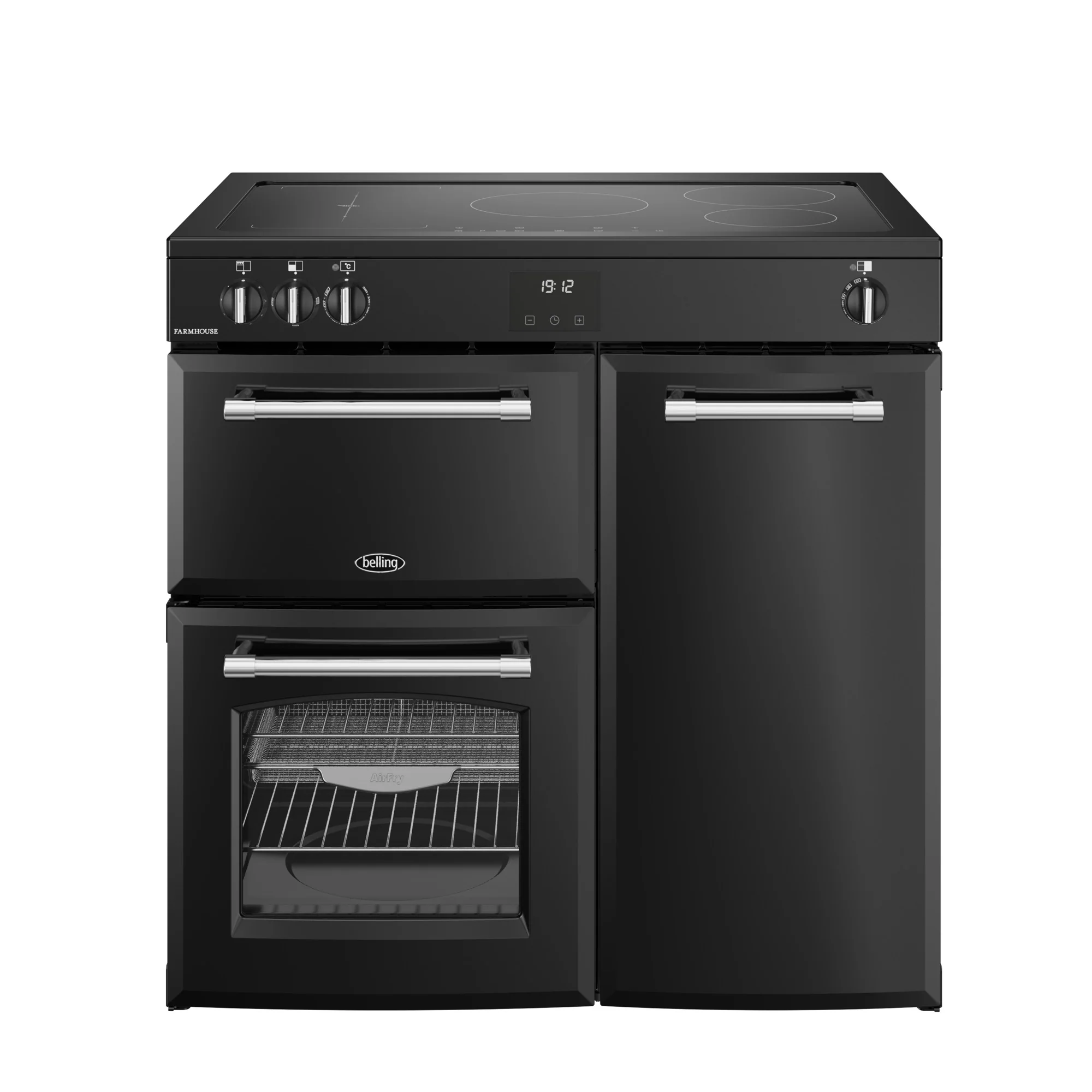 Belling RCA Farmhouse 90Ei 90cm Induction Range Cooker 444411823 Black