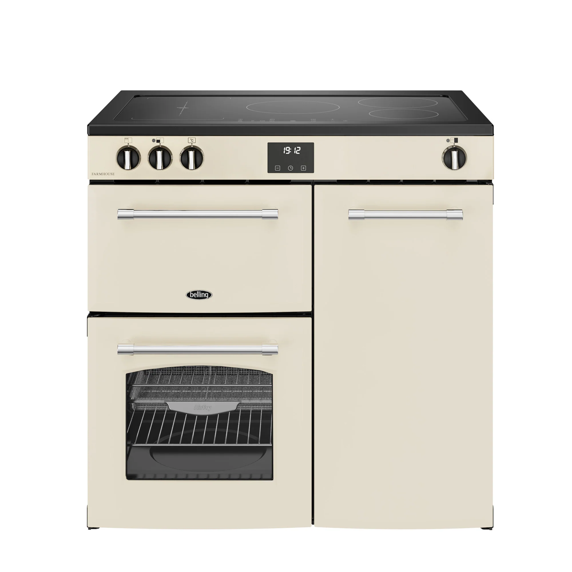 Belling RCA Farmhouse 90Ei 90cm Induction Range Cooker 444411824 Cream
