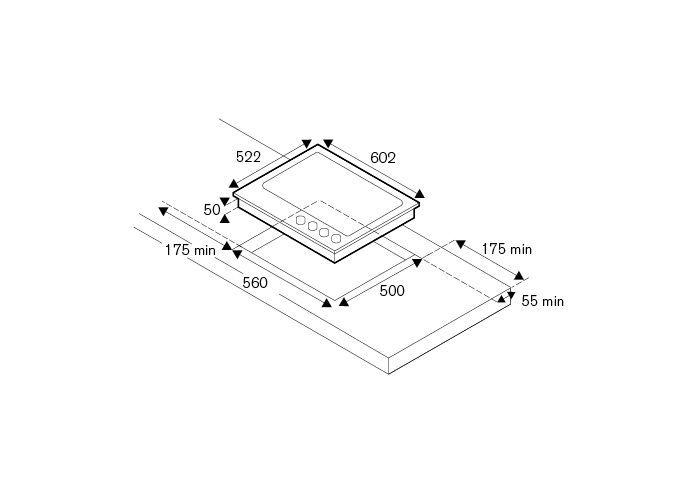 Bertazzoni P604PRONE Professional Series 60cm Gas hob - Image 3
