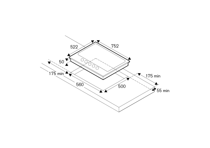Bertazzoni P755CPRONE Professional Series 75cm Gas hob with Wok - Image 4