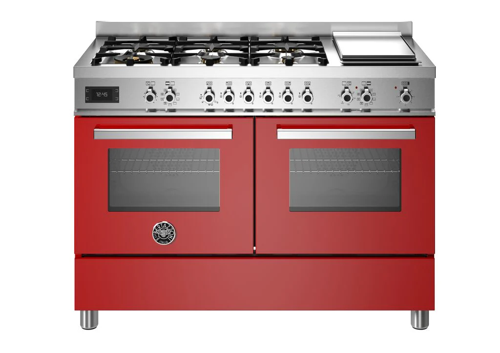 Bertazzoni Professional 120cm Dual Fuel Range Cooker PRO126G2EROT2 Rosso