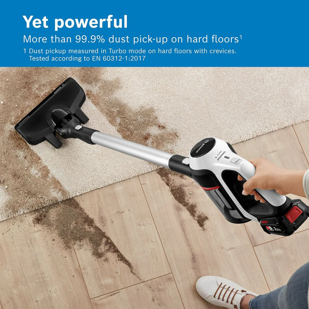 Bosch BCS612GB Unlimited Serie 6 ProHome Cordless Vacuum Cleaner - White - 30 Minute Run Time - Image 2