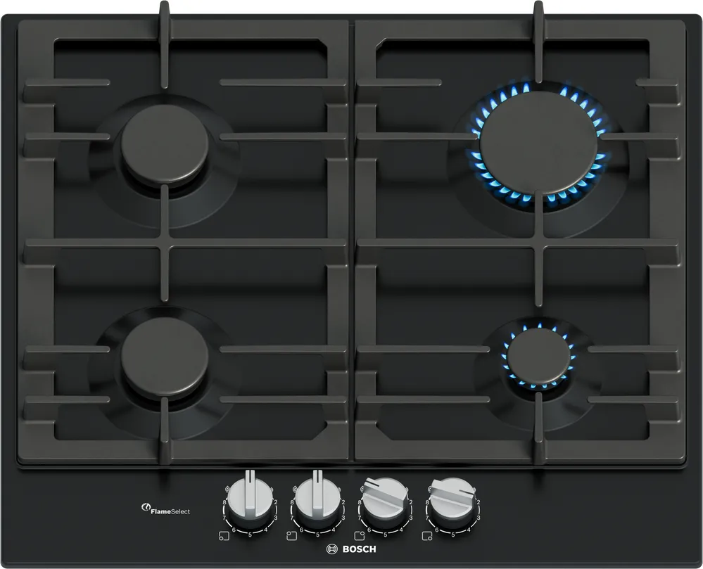 Bosch PCP6A6I90 Series 6 Gas hob 60cm Enamel Black