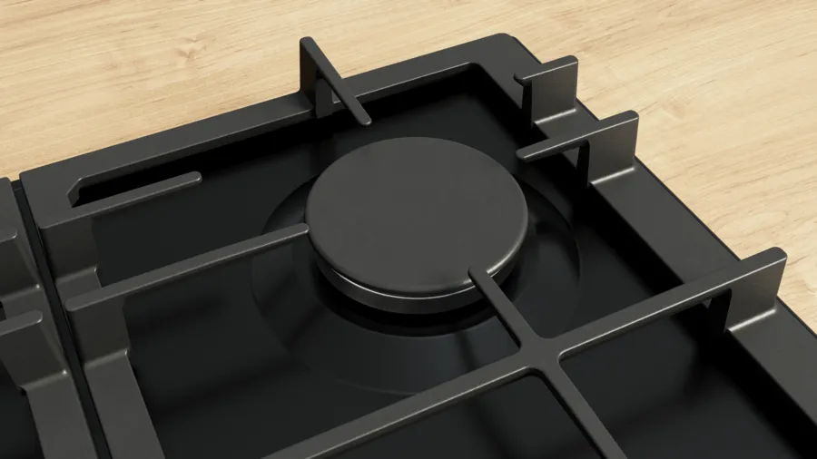 Bosch PCP6A6I90 Series 6 Gas hob 60cm Enamel Black - Image 4