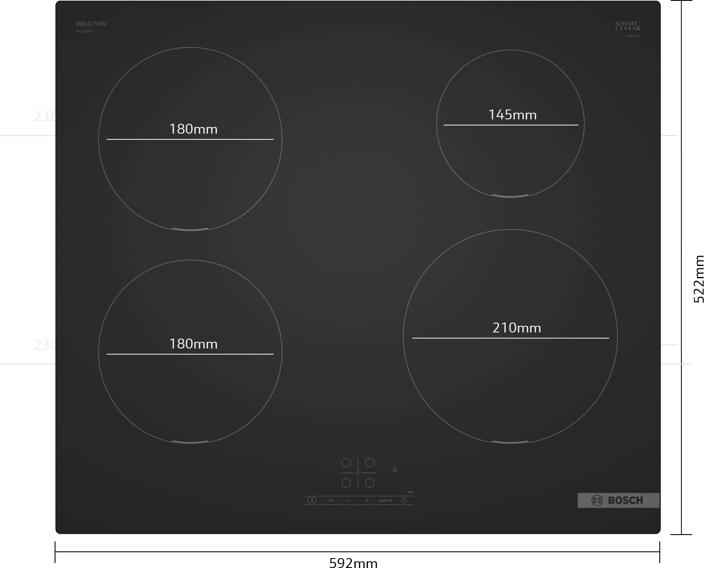 Bosch Series 4 PIE61ABB5E 60cm Induction Hob - Image 5