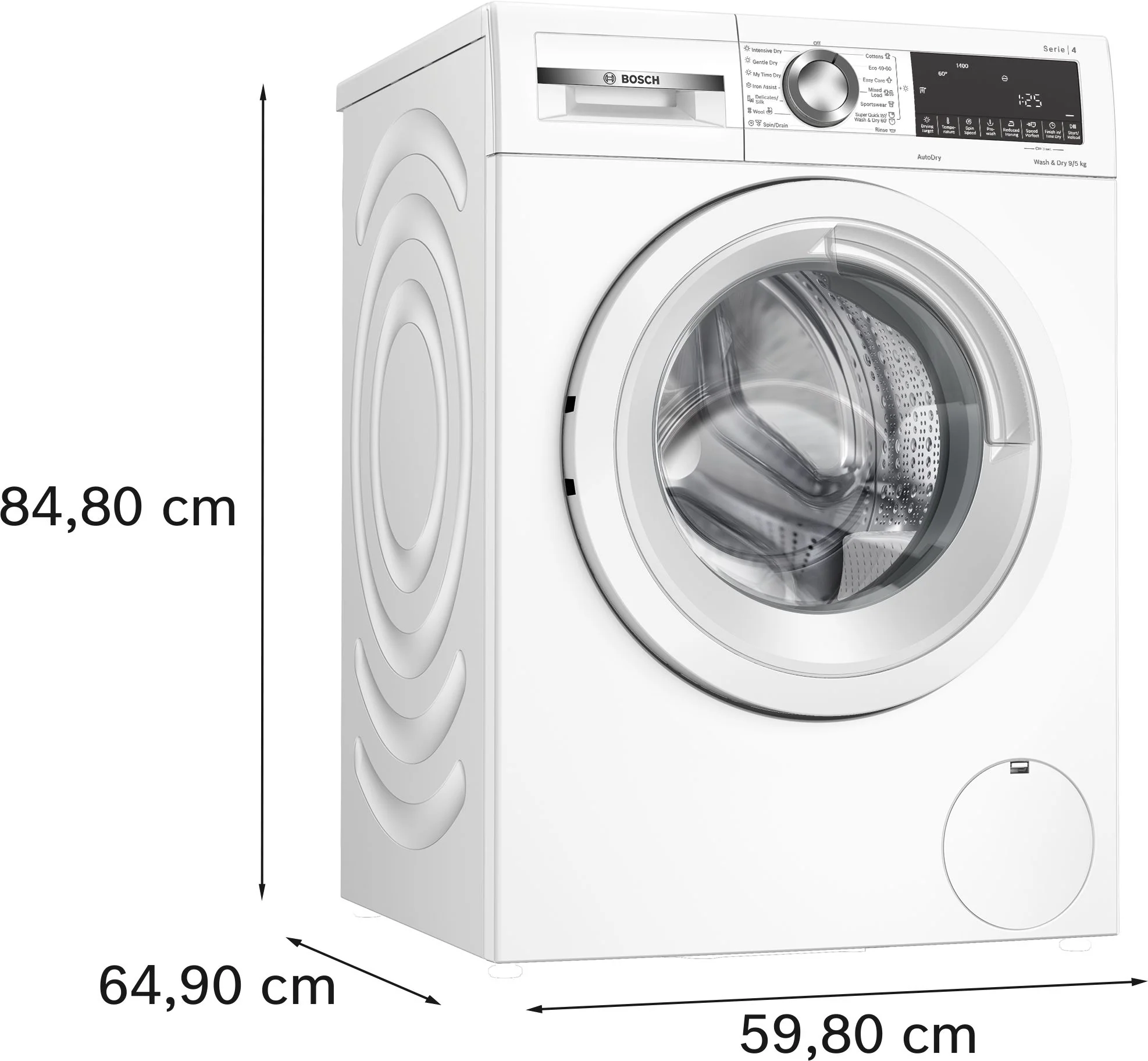 Bosch Series 4 WNA144V9GB 9/5kg 1400rpm Freestanding Washer Dryer - Image 7