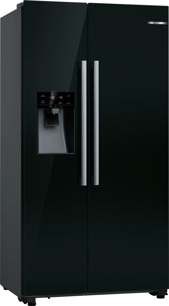 Bosch Series 6 KAD93ABEP Black Plumbed In American Fridge Freezer