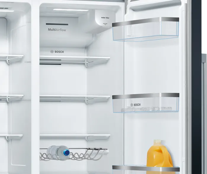 Bosch Series 6 KAD93ABEP Black Plumbed In American Fridge Freezer - Image 3