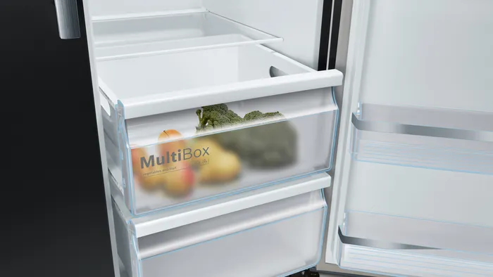 Bosch Series 6 KAD93ABEP Black Plumbed In American Fridge Freezer - Image 4