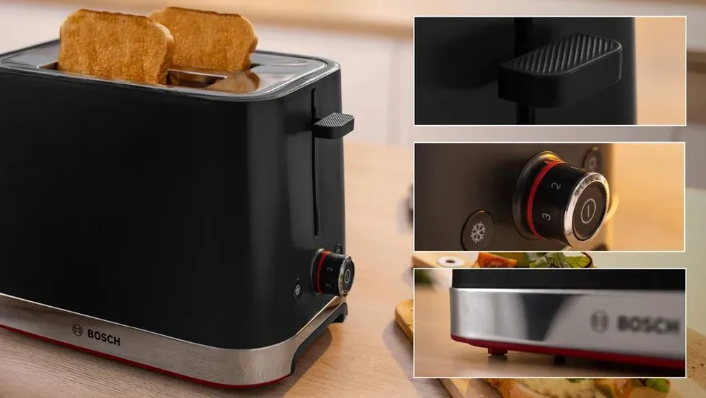 Bosch TAT4M223GB 2 Slice Toaster - Black - Image 3