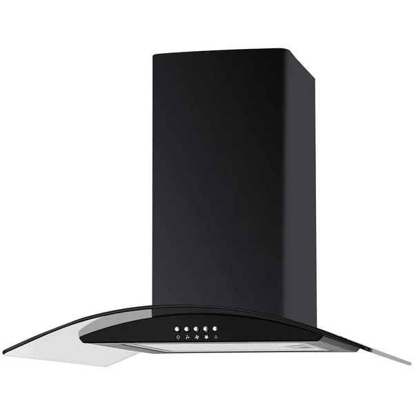 Bourne DBUBSCG60BK 60cm Curved Glass Chimney Hood