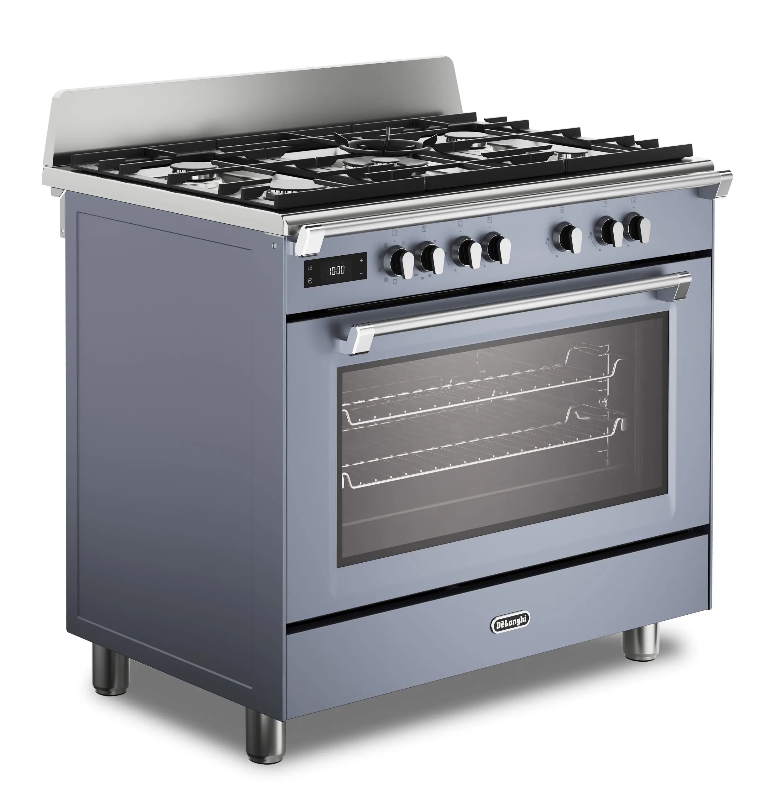 DeLonghi Bassano BS965MXS 90cm Single Cavity Dual Fuel Range Cooker Slate Grey - Image 2
