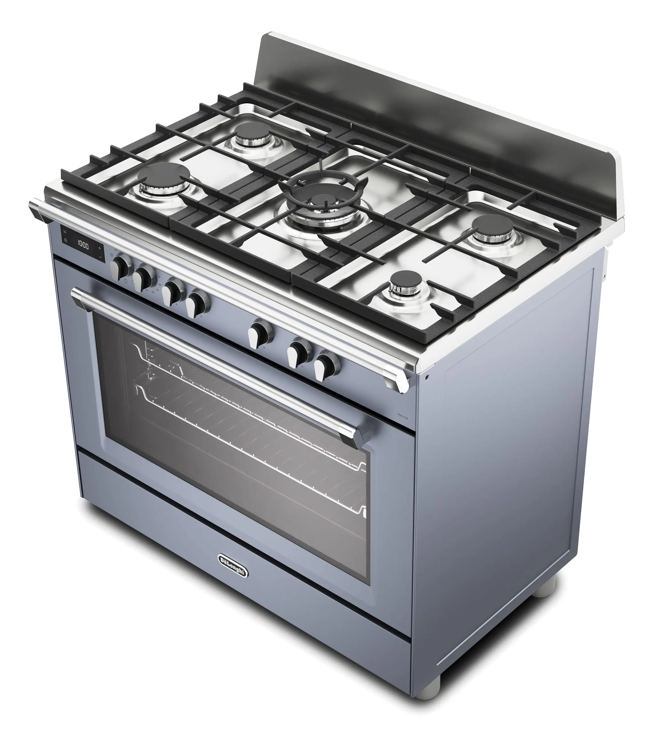 DeLonghi Bassano BS965MXS 90cm Single Cavity Dual Fuel Range Cooker Slate Grey - Image 6