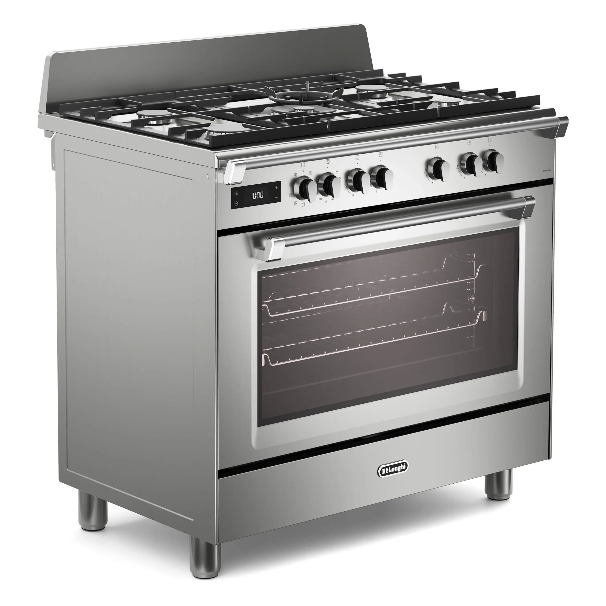 DeLonghi Bassano BS965MXX 90cm Single Cavity Dual Fuel Range Cooker Stainless Steel - Image 3