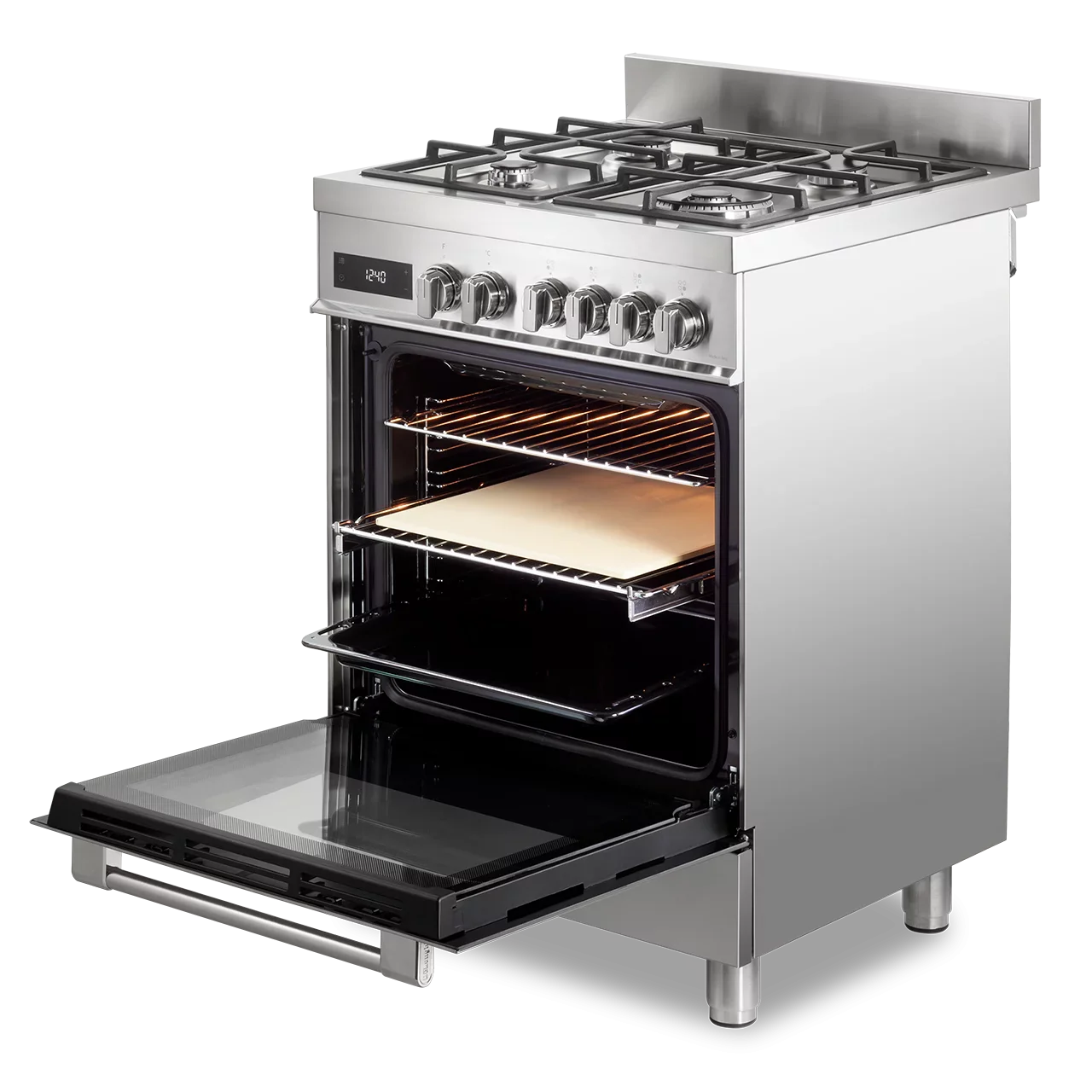DeLonghi DSC626MF-1 Modern 60cm Stainless Steel Single Cavity Dual Fuel Range-Style Cooker - Image 3