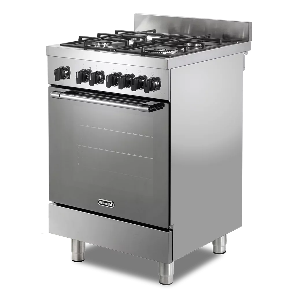 DeLonghi DSC626MLX-1 Bright Stainless Steel Modern  60cm Single Cavity Dual Fuel Range Style Cooker - Image 3