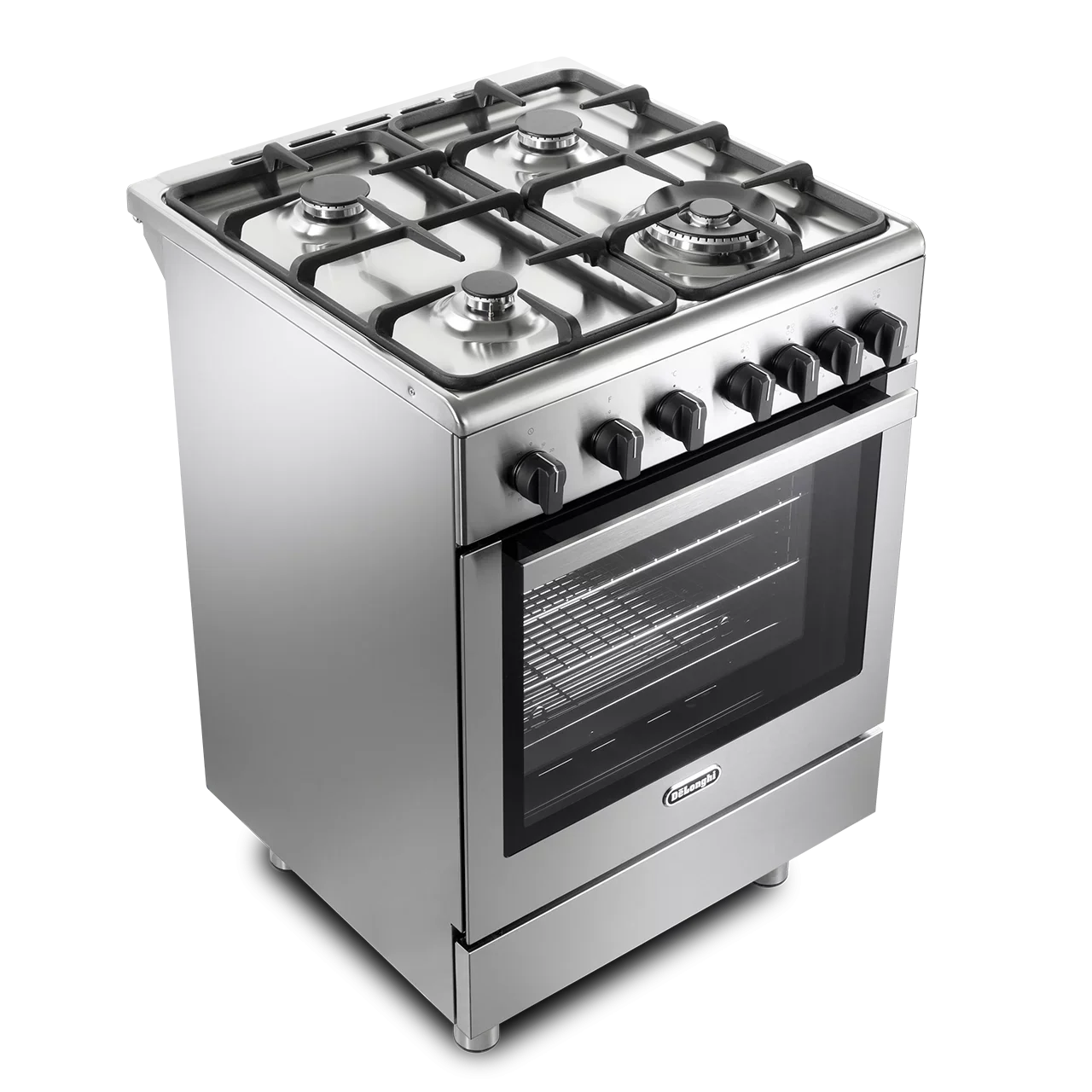 DeLonghi Modern 60cm Single Cavity Gas Range-Style Cooker DSC626G-1 Stainless Steel - Image 3