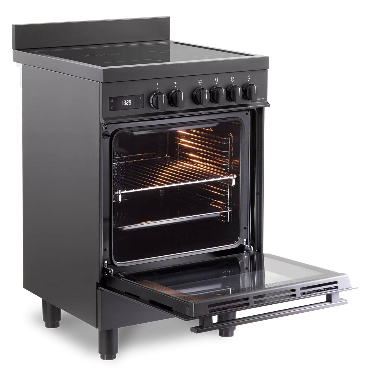 DeLonghi Modern 60cm Single Cavity Induction Range-Style Cooker DSC626IND-1-BL Black - Image 3