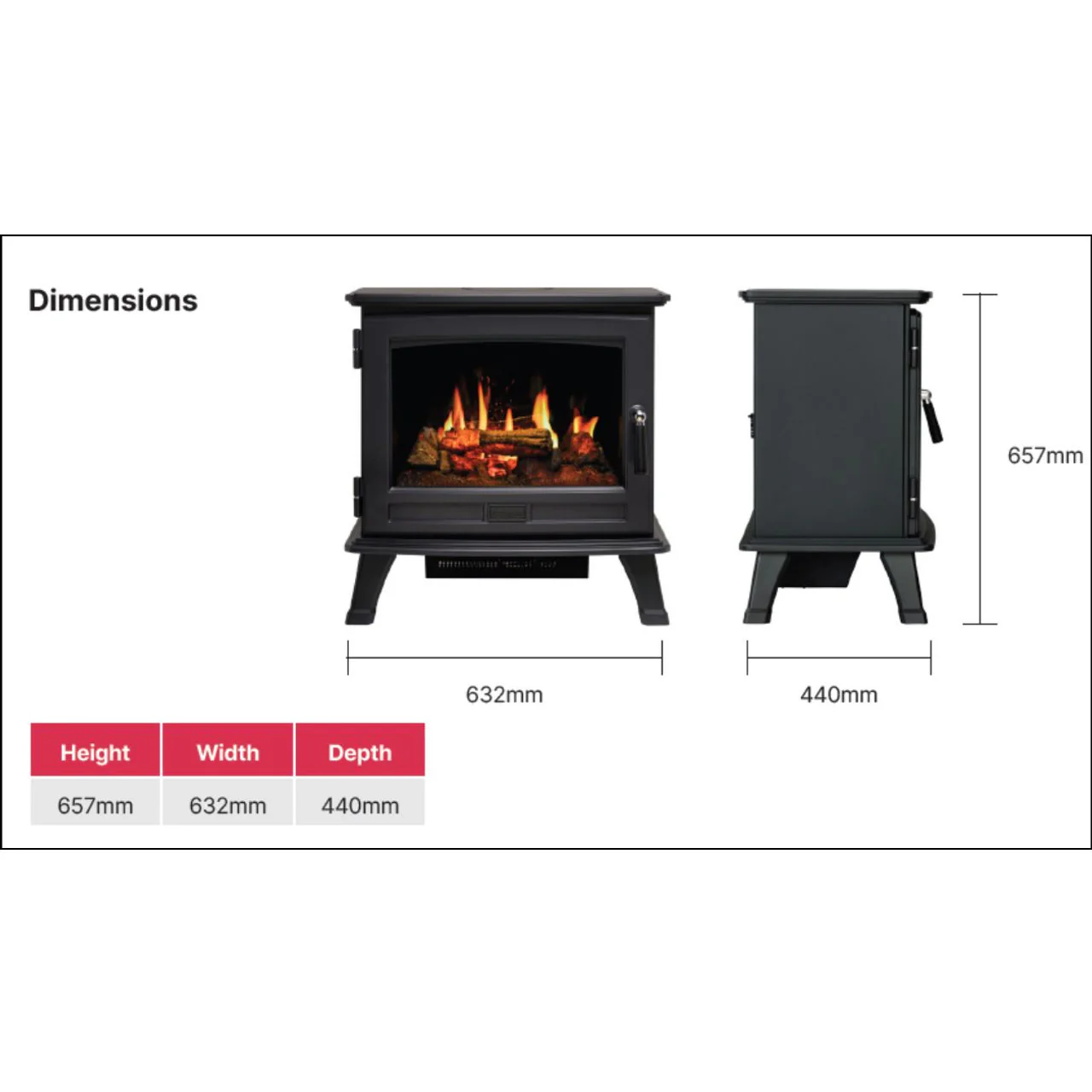 Dimplex Belgravia Opti-V Electric Stove - Image 2