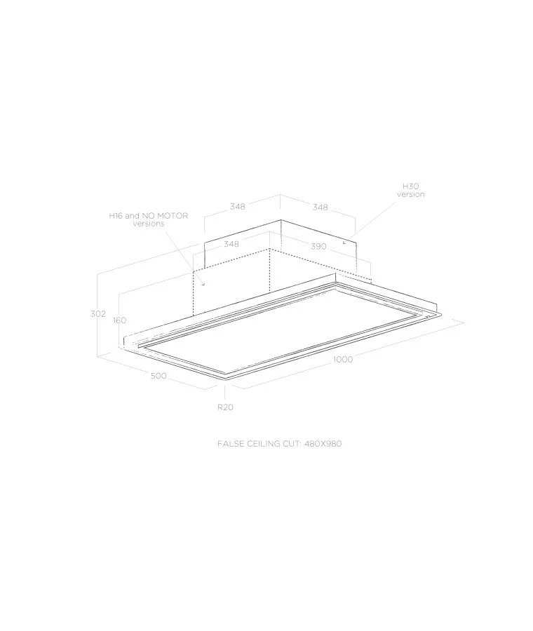 Elica SKYDOME30 100cm Ceiling Cooker Hood - Image 4