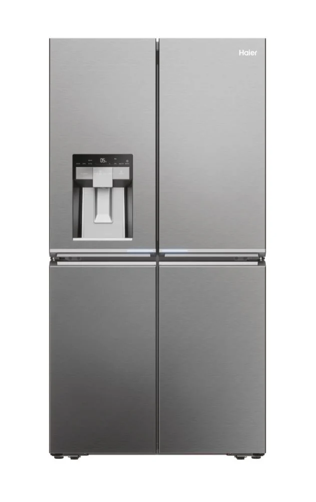 Haier Series 7 HCR7918EIMP Platinum Inox Plumbed American Fridge Freezer