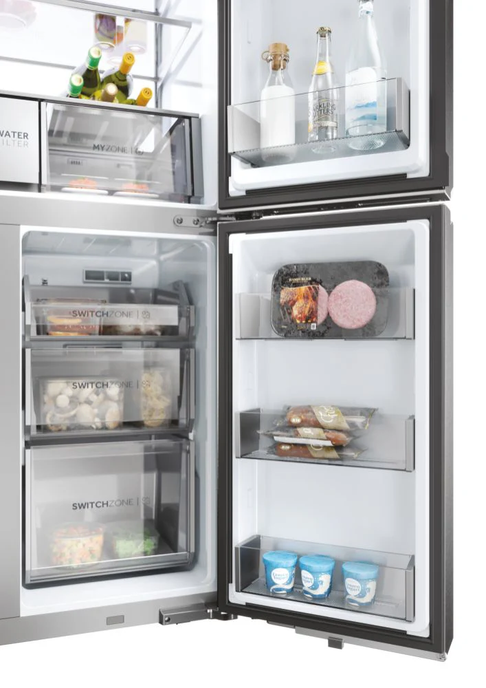 Haier Series 7 HCR7918EIMP Platinum Inox Plumbed American Fridge Freezer - Image 6