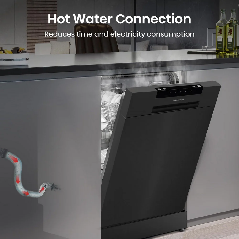 Hisense HS523E15BUK 10 Place Slimline Freestanding Dishwasher - Image 4