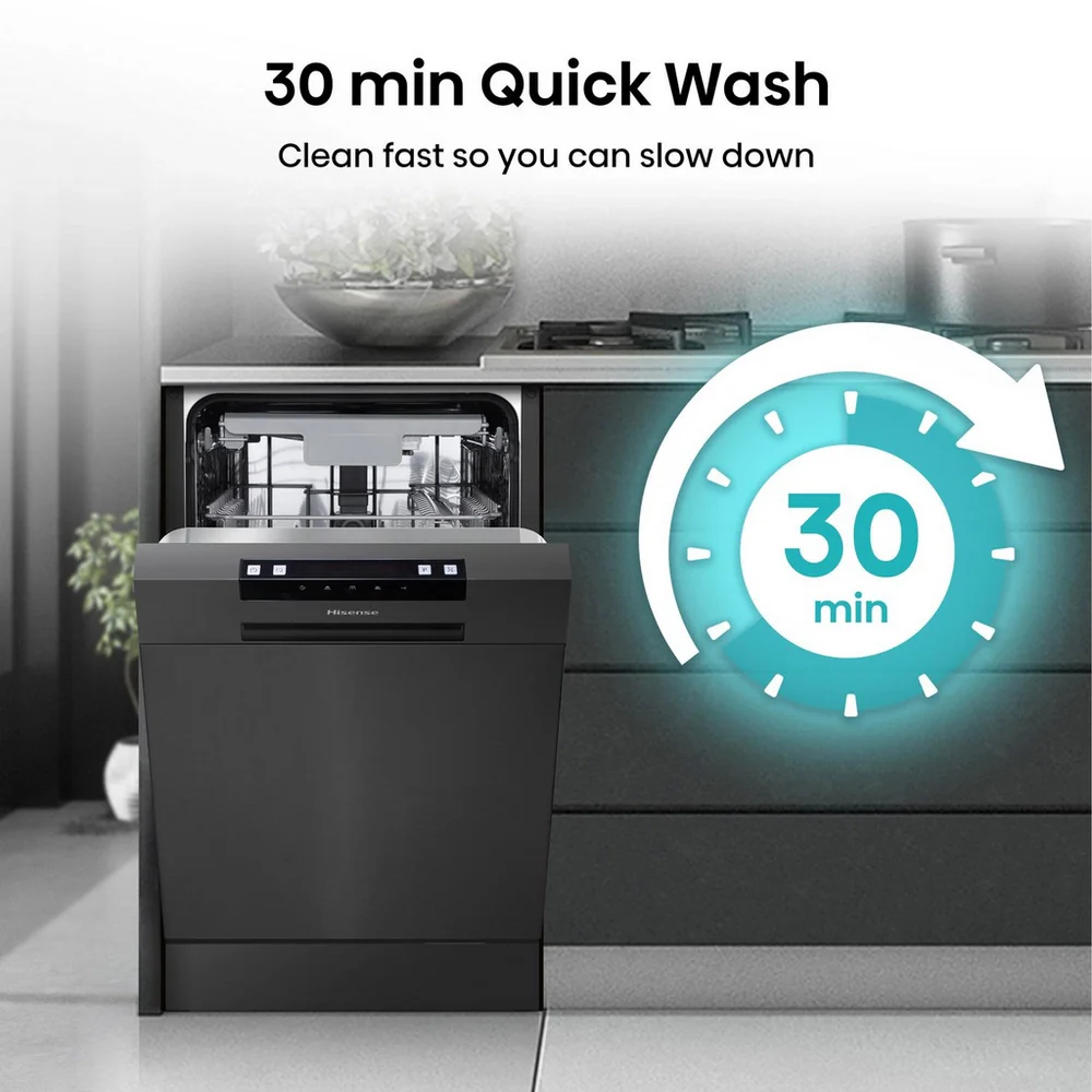 Hisense HS523E15BUK 10 Place Slimline Freestanding Dishwasher - Image 7