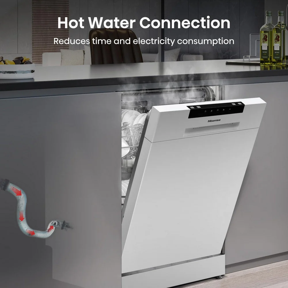 Hisense HS523E15WUK 10 Place Slimline Freestanding Dishwasher - Image 8