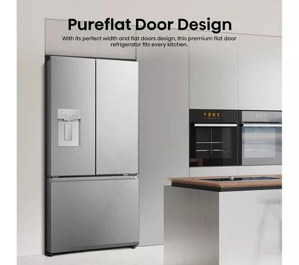 Hisense RF815N4SESE Plumbed Silver American Fridge Freezer - Image 4