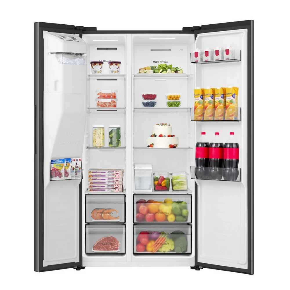 Hisense RS5P528STBE Non Plumbed Black American Fridge Freezer - Image 3