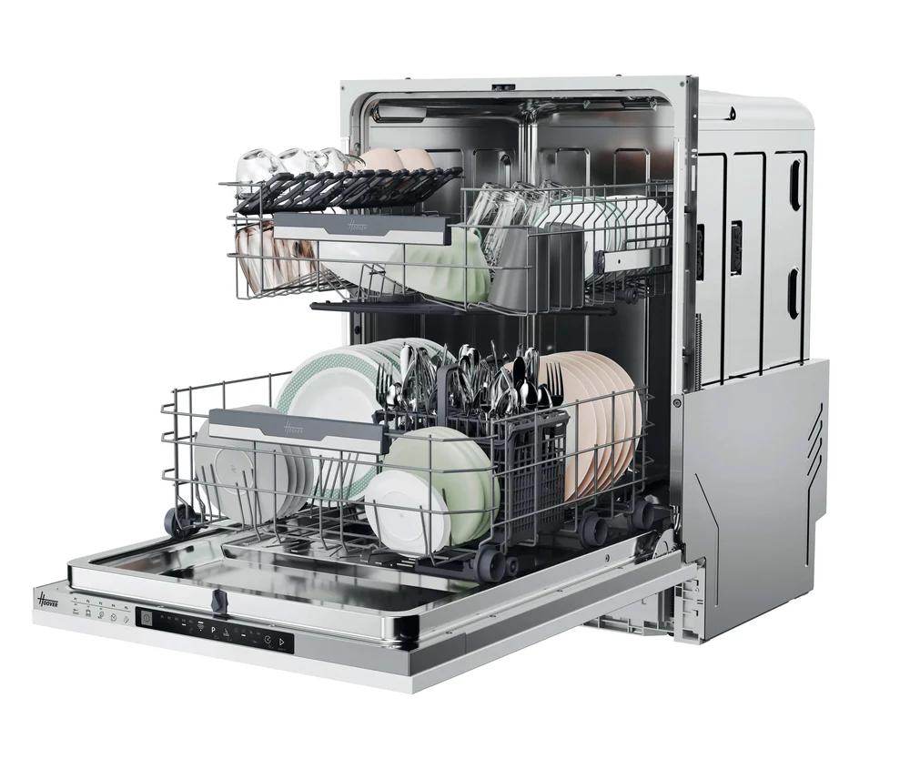 Hoover HI 4E7L0S-80 14 Place Freestanding Full Size Dishwasher - Image 4