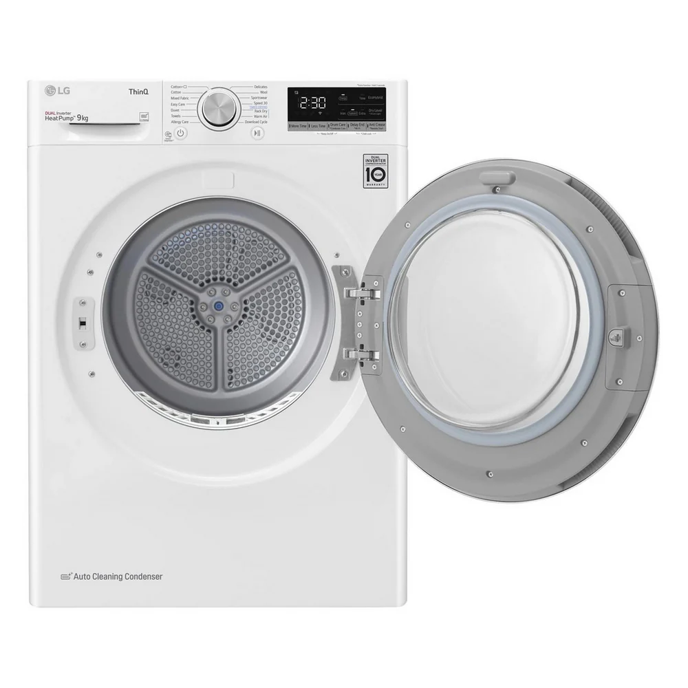 LG FDV709W 9kg Heat Pump Tumble Dryer - Image 2