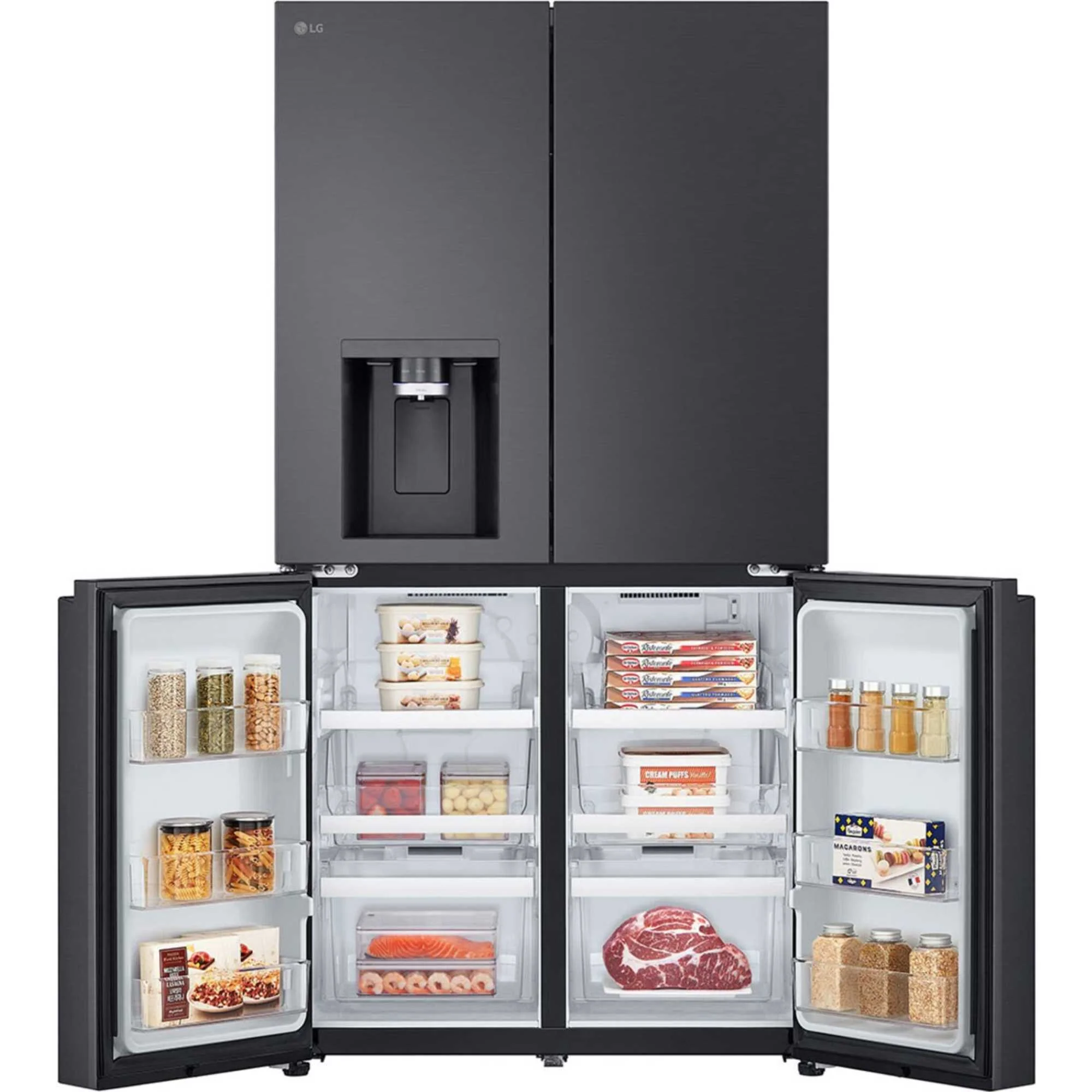 LG NatureFRESH GMF960EV4E Essence Black Steel Plumbed American Fridge Freezer - Image 6