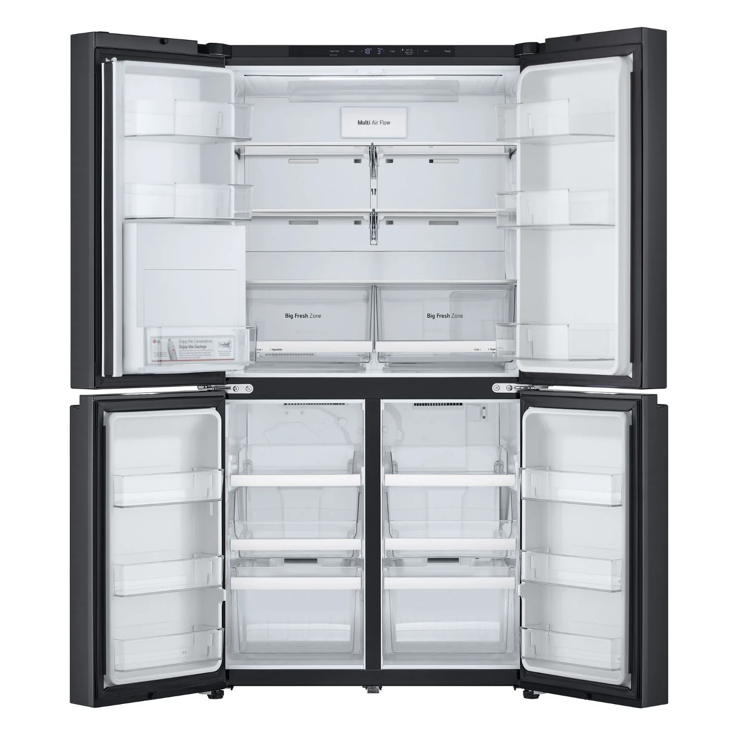 LG NatureFRESH GMF960EV4E Essence Black Steel Plumbed American Fridge Freezer - Image 8