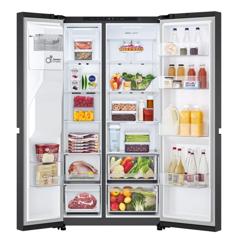 LG GSLC40EPPE Matte Black Plumbed American Fridge Freezer - Image 4